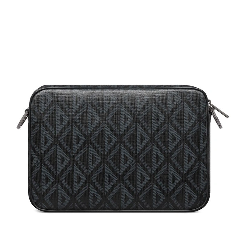 Dior Saddle Triple Pouch In CD Diamond Motif Canvas Black SmartChoice 484