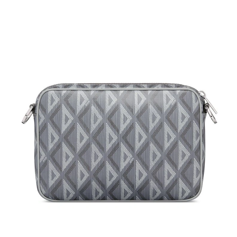 Dior Saddle Triple Pouch In CD Diamond Motif Canvas Grey UrbanStyle 1406