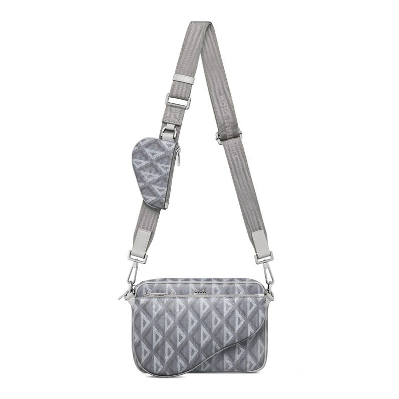 Dior Saddle Triple Pouch In CD Diamond Motif Canvas Grey UrbanStyle 1406