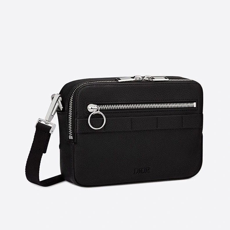 Dior Safari Bag with Strap In Grained Calfskin Black UrbanStyle 1511