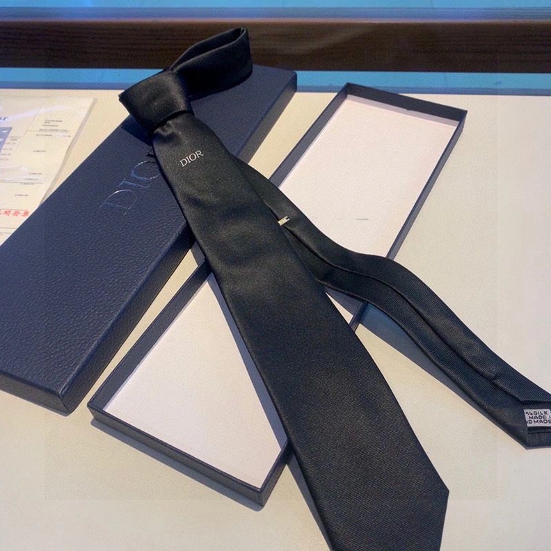 Dior Tie DIOR Icon Motif Silk Black GoAnywhere 9846