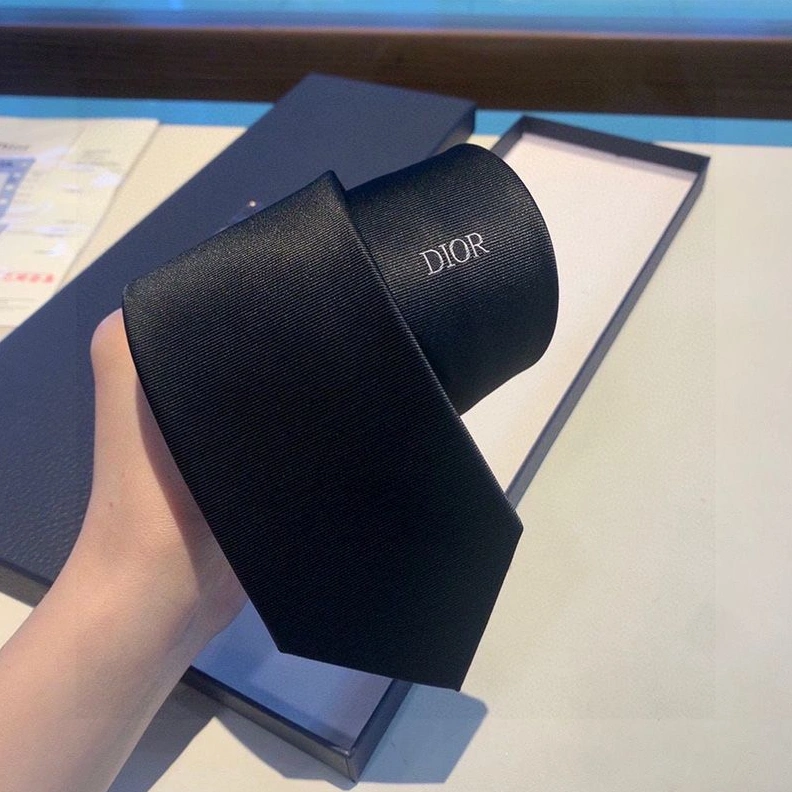 Dior Tie DIOR Icon Motif Silk Black GoAnywhere 9846