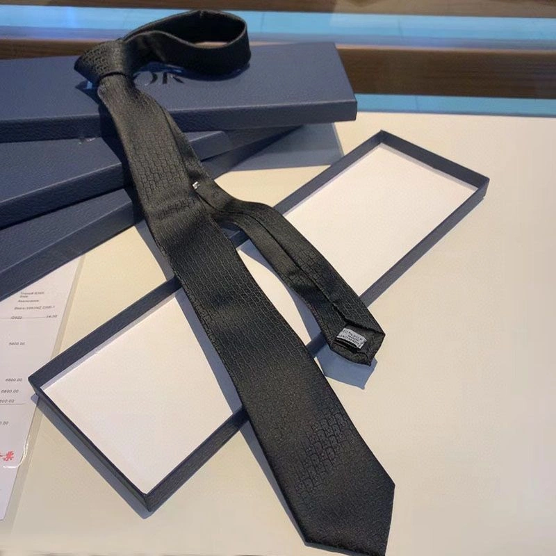 Dior Tie Oblique Motif Silk Black GoodFit 6677