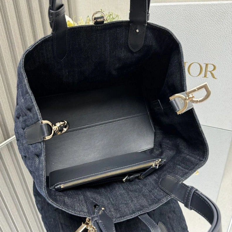 Dior Toujours Bag In Graphic Cannage Denim Blue NewStyle 3184