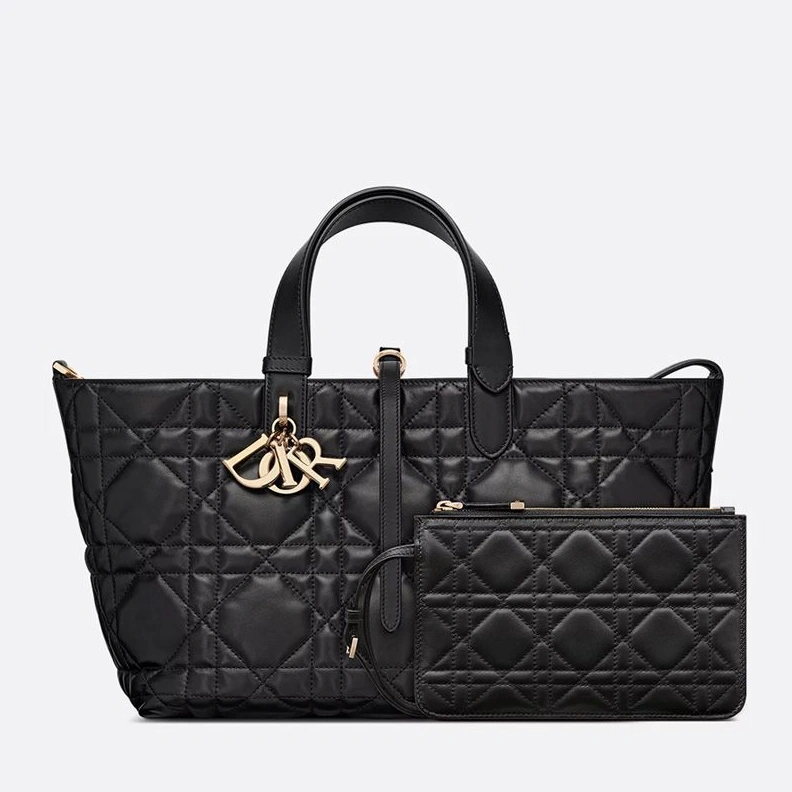 Dior Toujours Bag In Macrocannage Calfskin Black Popular 3295