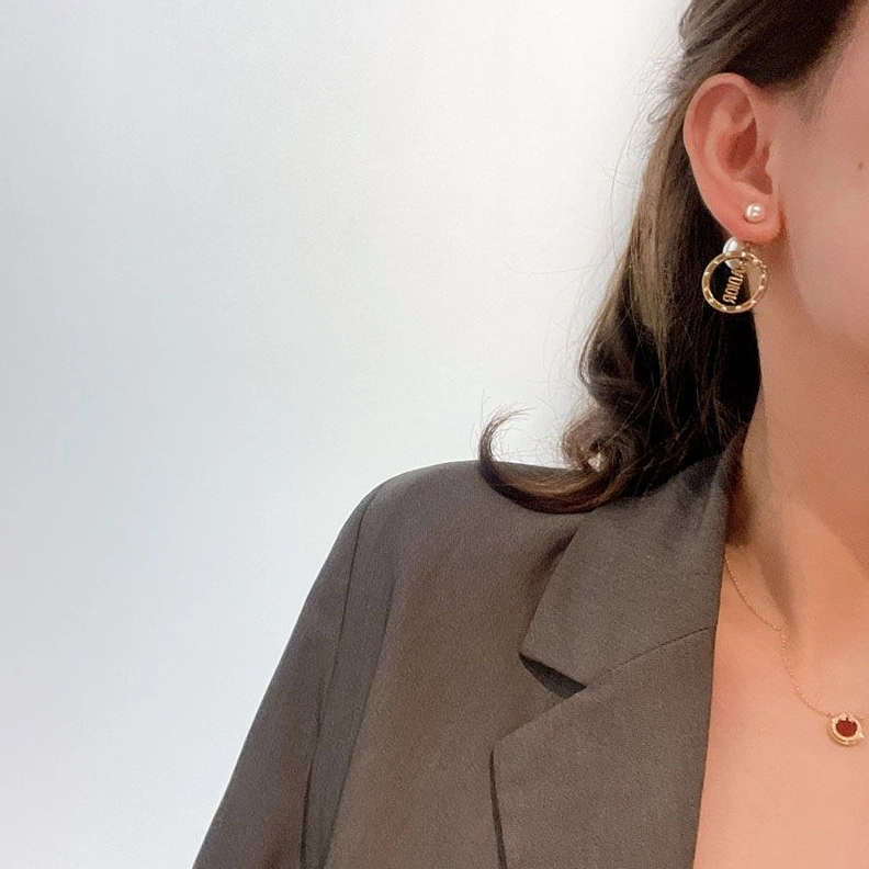 Dior Tribales Earrings Antique J'ADIOR, White Resin Pearls And Silver Crystals Gold EasyMatch 9062