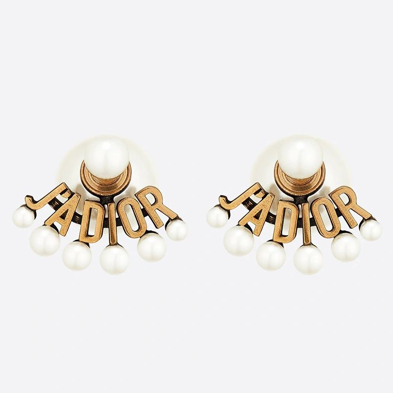 Dior Tribales Earrings J'ADIOR and White Resin Pearls Gold HighQuality 7829