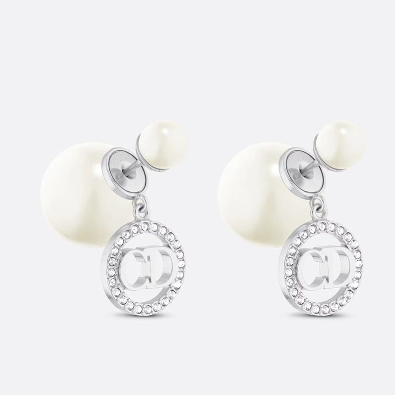 Dior Tribales Earrings Metal, Pearls and Crystals Silver StreetReady 4296