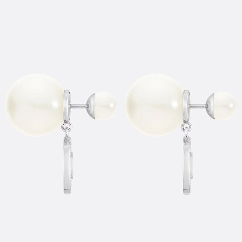 Dior Tribales Earrings Metal, Pearls and Crystals Silver StreetReady 4296