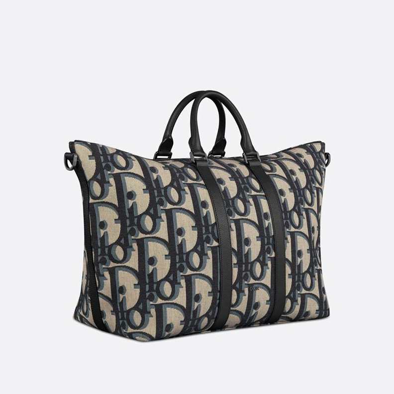 Dior Weekender 40 Bag In Maxi Oblique Motif Canvas Blue BestValue 2709