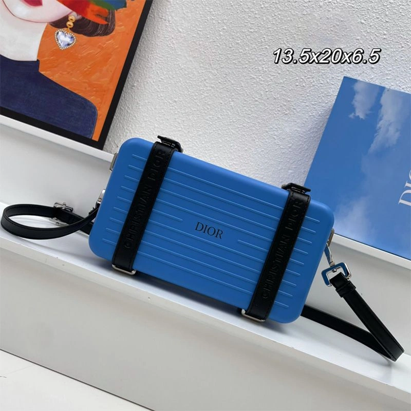 Dior x Rimowa Personal Clutch Aluminum Blue DailyWear 6602