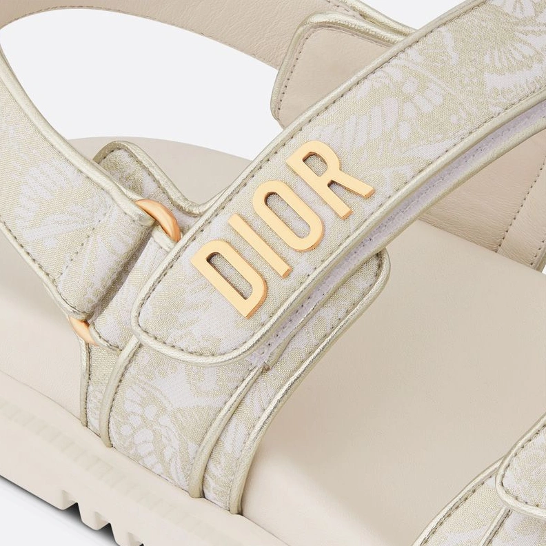 DiorAct Sandals Women Butterfly Allover Motif Leather White HighQuality 9525