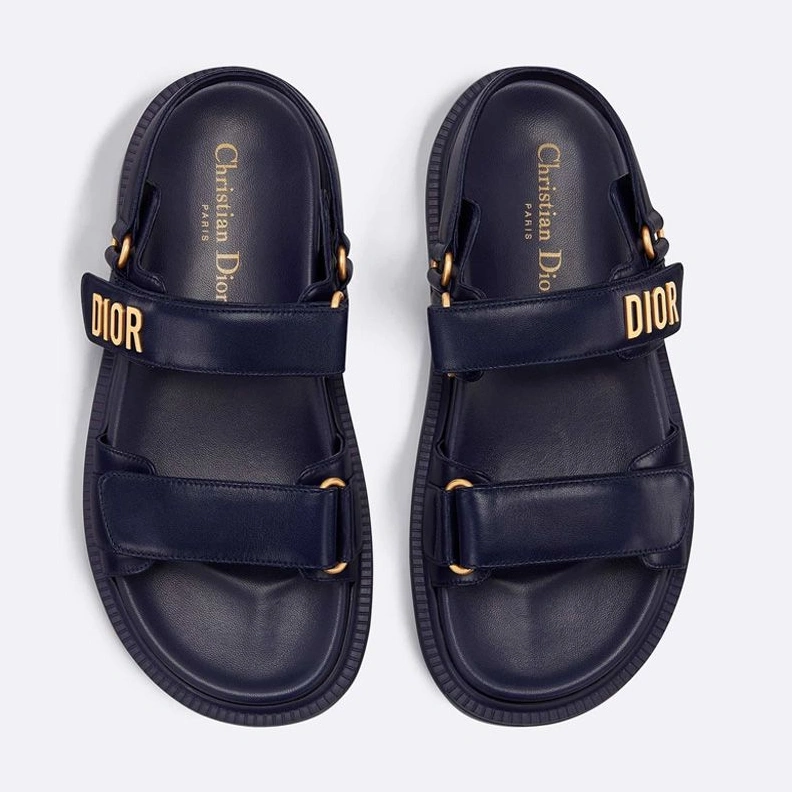 DiorAct Sandals Women Calfskin Navy Blue UrbanStyle 7694