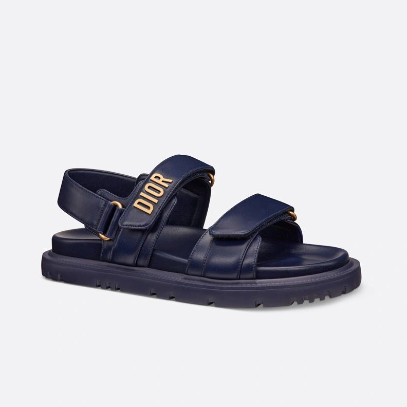 DiorAct Sandals Women Calfskin Navy Blue UrbanStyle 7694