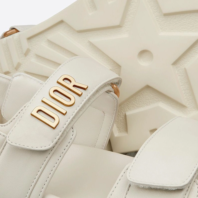 DiorAct Sandals Women Calfskin White Affordable 7811