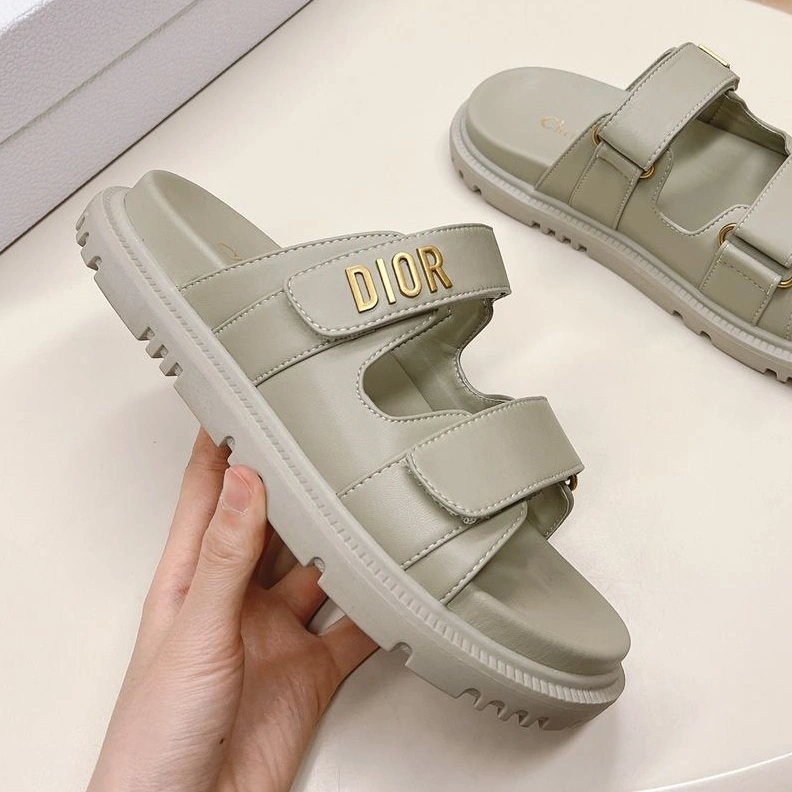 DiorAct Slides Women Calfskin Grey TopPick 3743