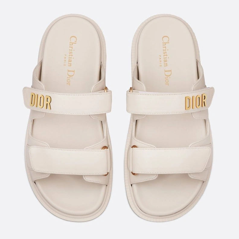 DiorAct Slides Women Calfskin White TopPick 5378