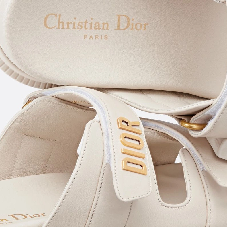 DiorAct Slides Women Calfskin White TopPick 5378