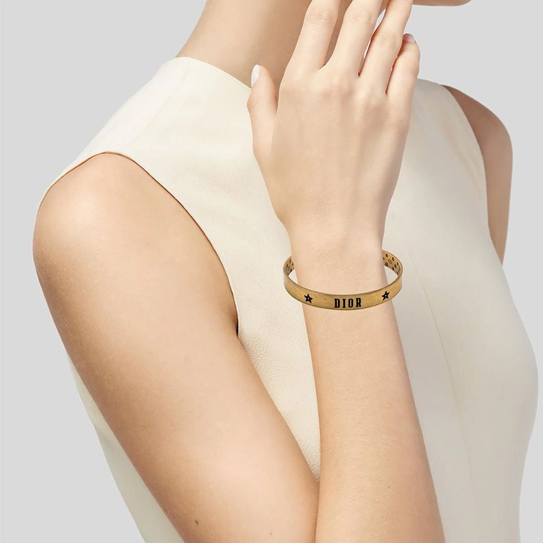 Diorevolution Cuff Bracelet Embosseed Metal Gold SportInspired 369