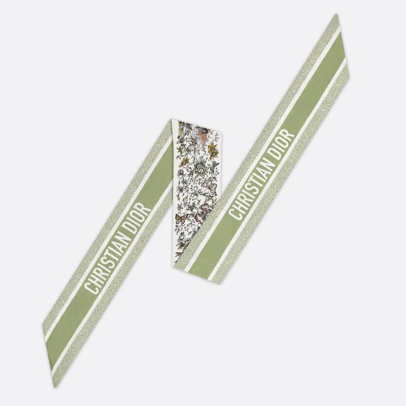 EasyMatch 3900 Dior Mitzah Twill In Butterfly Around the World Motif Silk Green