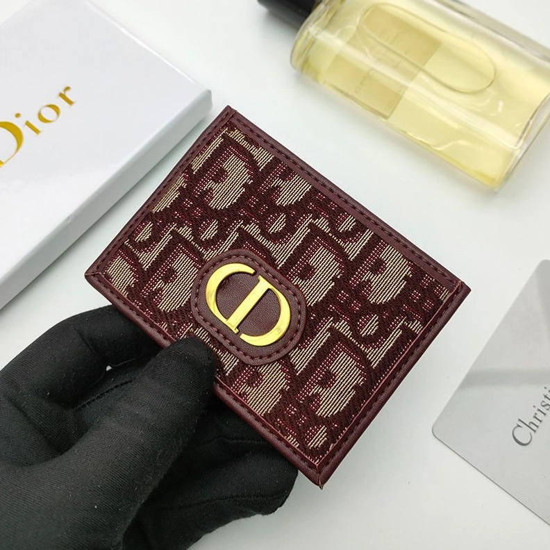 EasyMatch 4120 Dior 30 Montaigne Card Holder Oblique Motif Canvas Burgundy