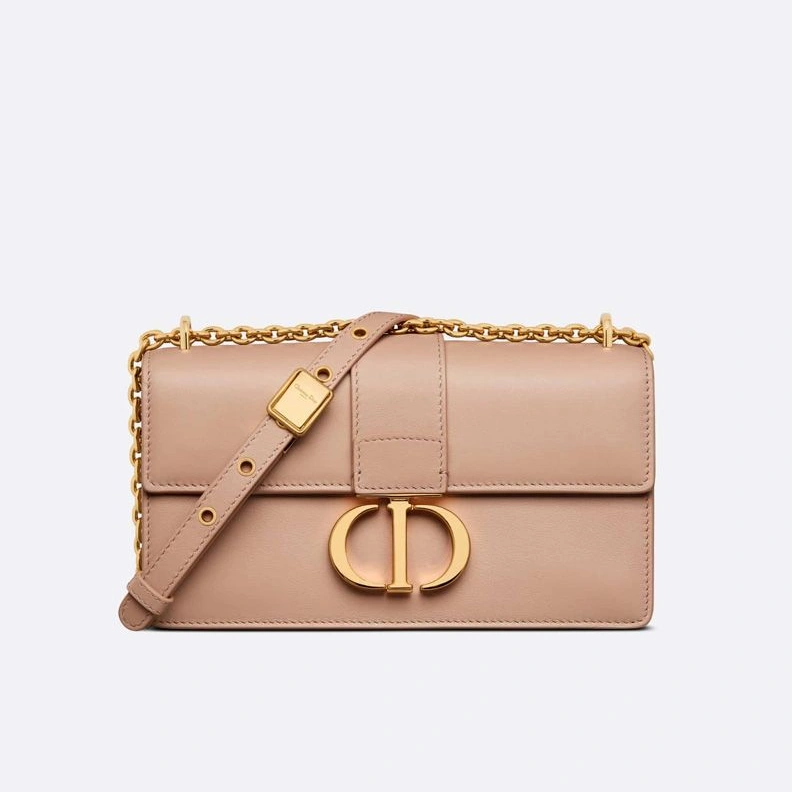 EasyMatch 4212 Dior 30 Montaigne East-West Bag With Chain In Calfskin Pink