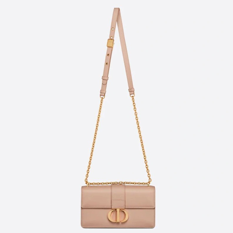 EasyMatch 4212 Dior 30 Montaigne East-West Bag With Chain In Calfskin Pink