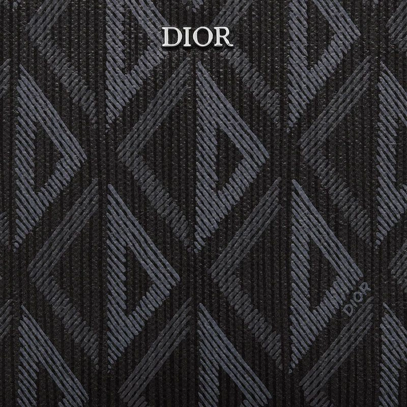 EasyMatch 4654 Dior Messenger Pouch CD Diamond Motif Canvas Black