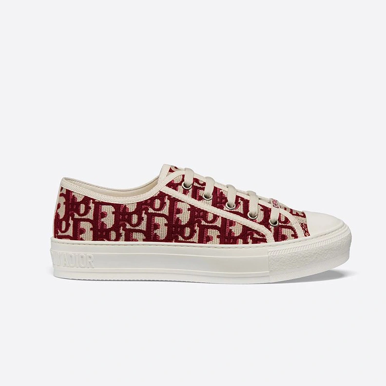 EasyMatch 4869 Walk'n'Dior Sneakers Women Oblique Motif Canvas Burgundy