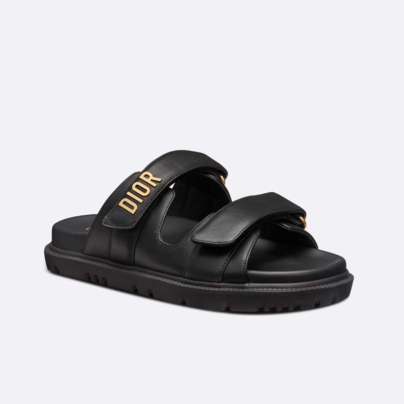 EasyMatch 5778 DiorAct Slides Women Calfskin Black
