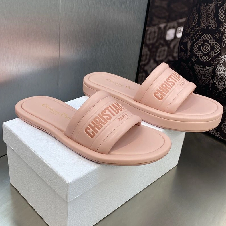 EasyMatch 6718 Dior Every-D Slides Women Lambskin Pink