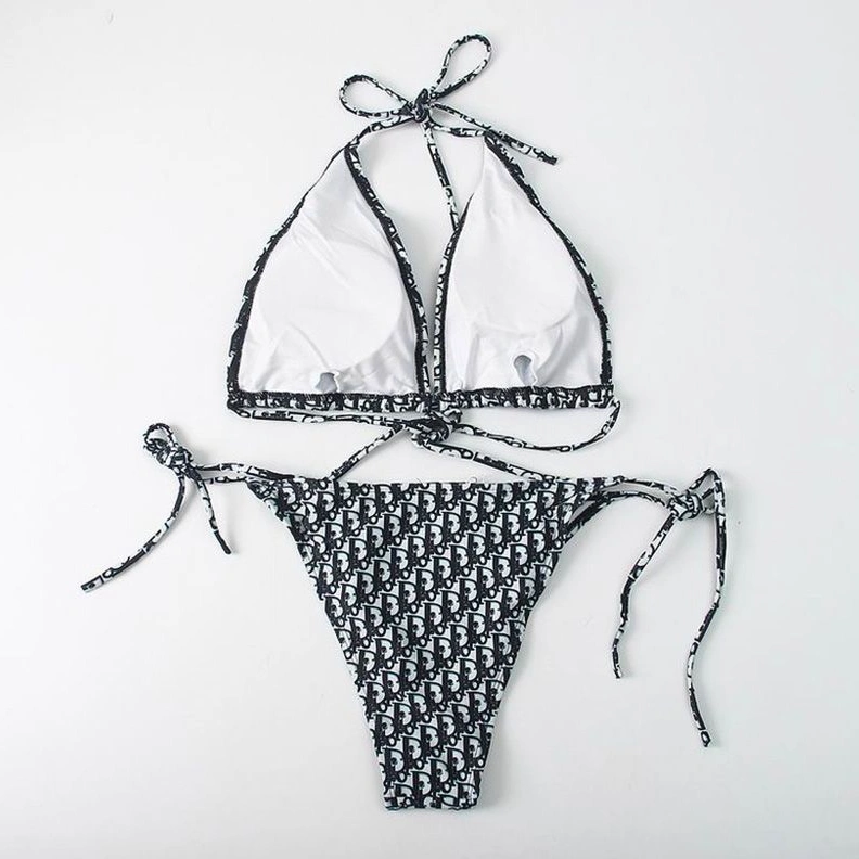 EasyMatch 7083 Dior Bikini Women Oblique Motif Lycra Black