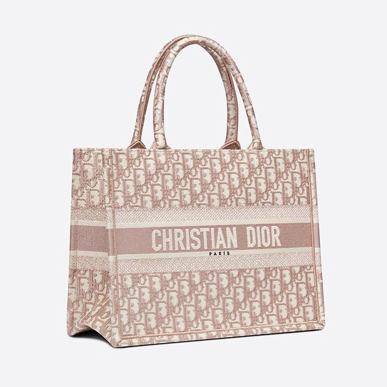 EasyMatch 7089 Dior Book Tote In Oblique Motif Canvas Pink