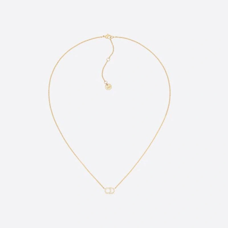 EasyMatch 7620 Dior Clair D Lune Necklace Metal White Crystals Gold