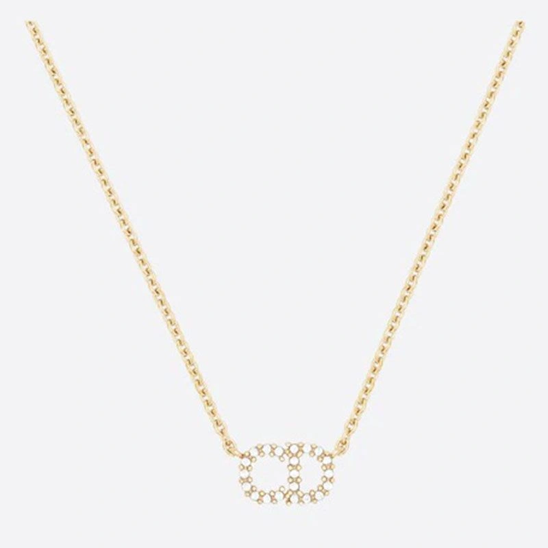 EasyMatch 7620 Dior Clair D Lune Necklace Metal White Crystals Gold
