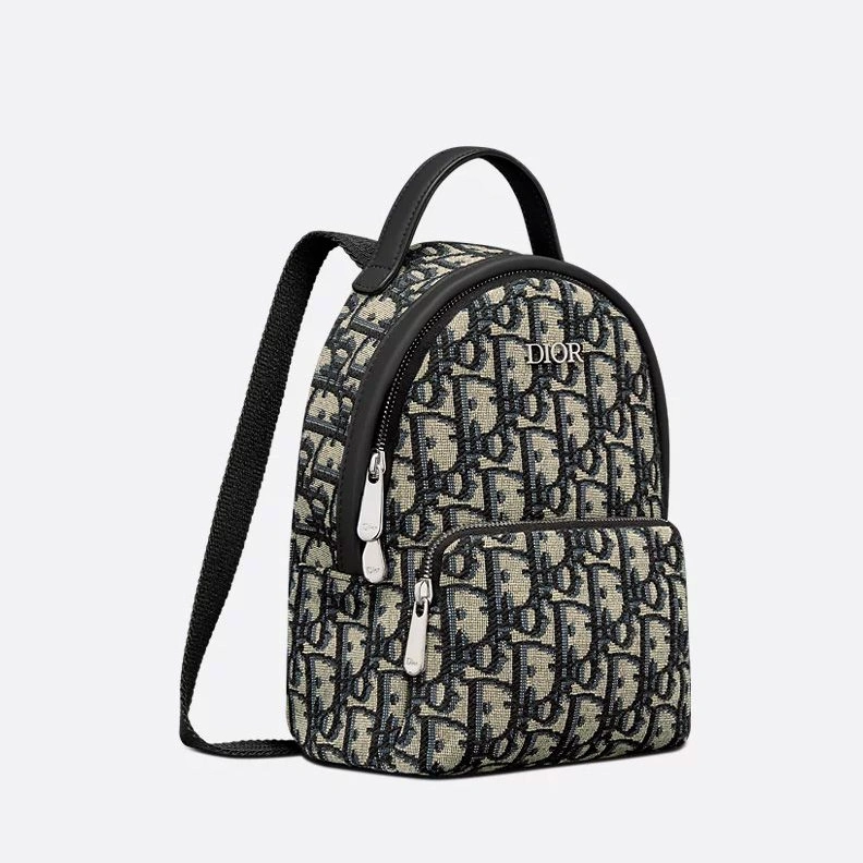 EasyMatch 7796 Mini Dior Rider Backpack In Oblique Motif Canvas Blue