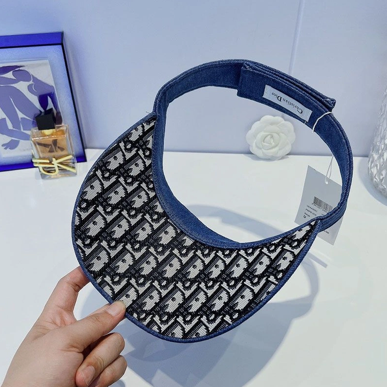 EasyMatch 8786 Christian Dior Visor D-Oblique Motif Denim Navy Blue