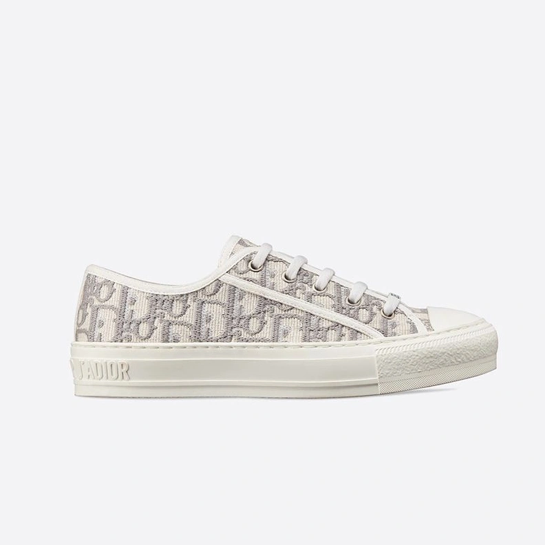 Fashionable 1021 Walk'n'Dior Sneakers Women Oblique Motif Canvas Grey