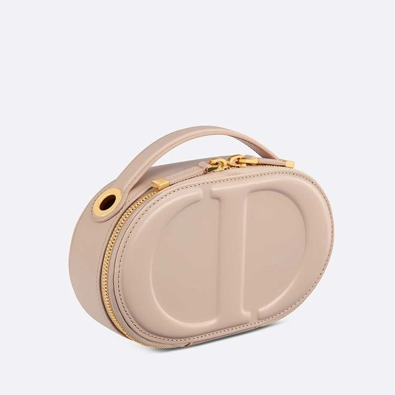 Fashionable 1455 Dior CD Signature Oval Camera Bag Calfskin Apricot