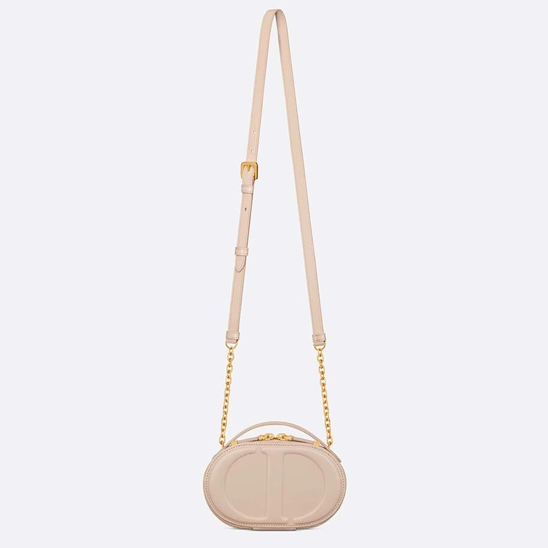 Fashionable 1455 Dior CD Signature Oval Camera Bag Calfskin Apricot