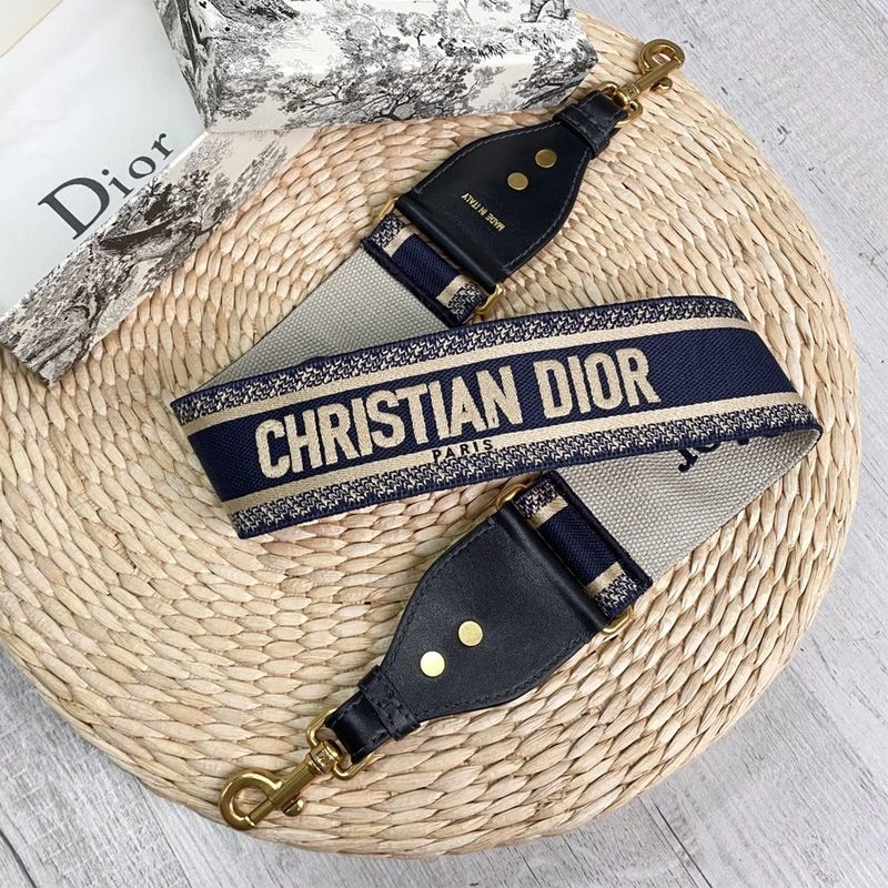 Fashionable 3543 Dior Shoulder Strap In Christian Dior Paris Motif Cotton Blue