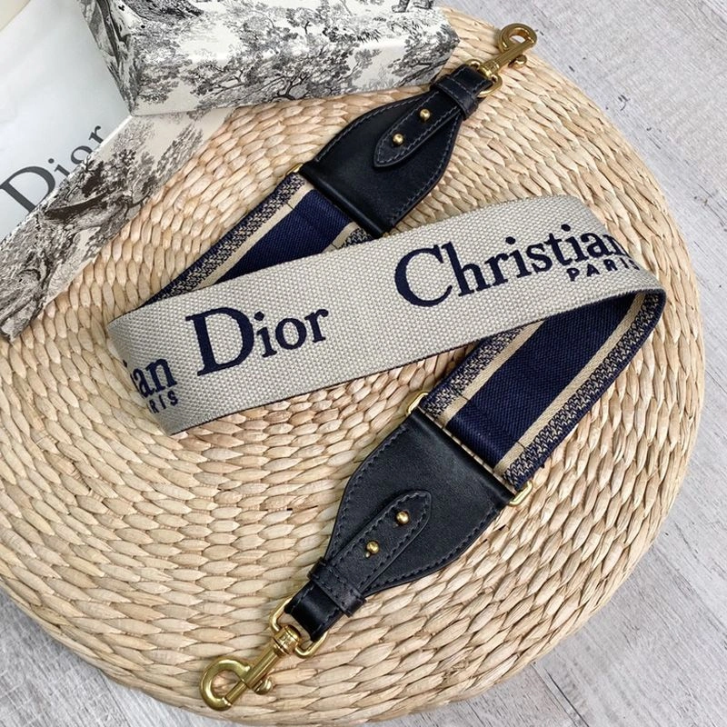 Fashionable 3543 Dior Shoulder Strap In Christian Dior Paris Motif Cotton Blue