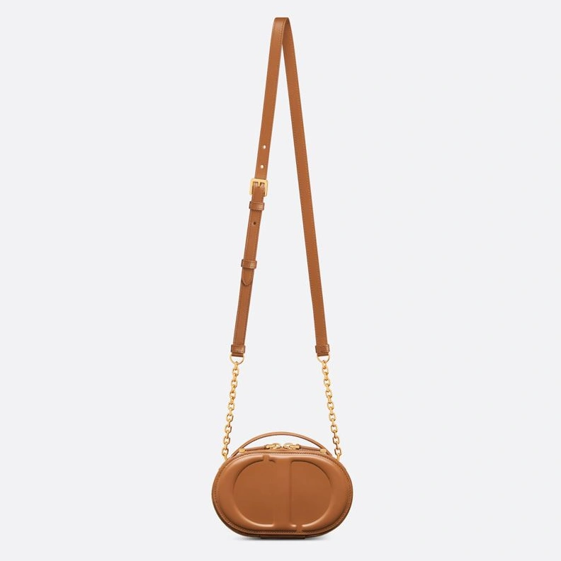Affordable Fashionable 4863 Dior CD Signature Oval Camera Bag Calfskin Brown