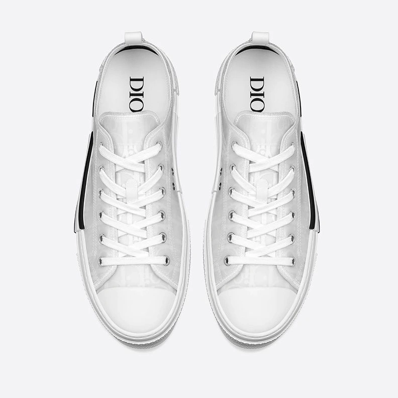 Fashionable 6116 Dior B23 Sneakers Unisex Oblique Motif Canvas White