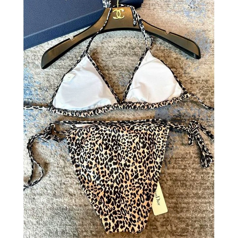 Fashionable 6205 Christian Dior Bikini Women Mizza Motif Lycra Beige