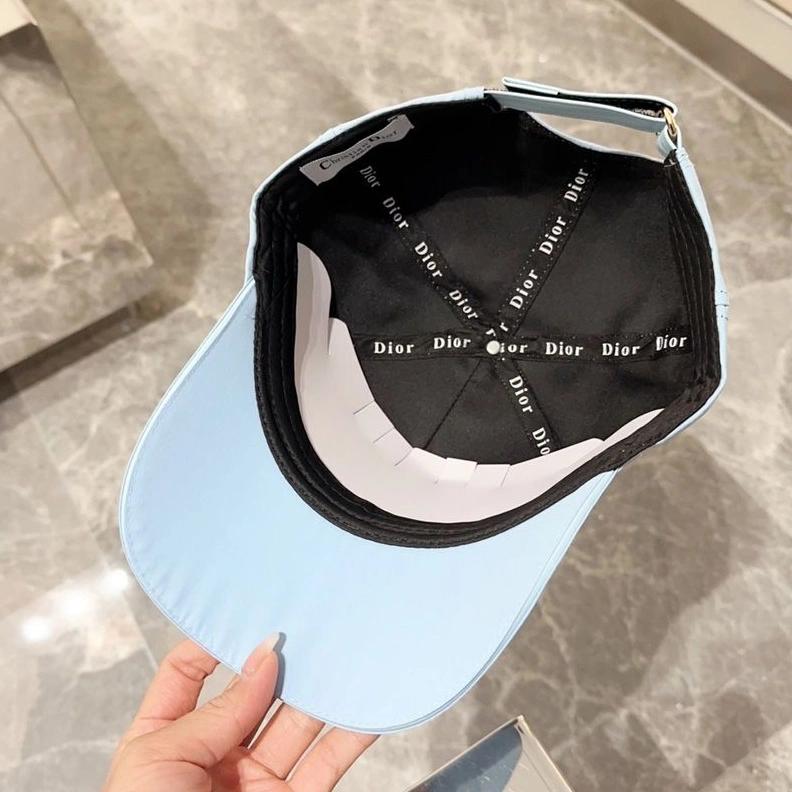 Fashionable 819 Dior Baseball Cap Christian Dior Couture Motif Cotton Sky Blue