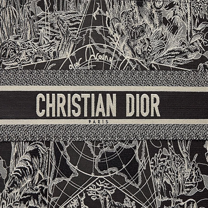 Fashionable 8324 Dior Book Tote In Around the World Motif Canvas Black