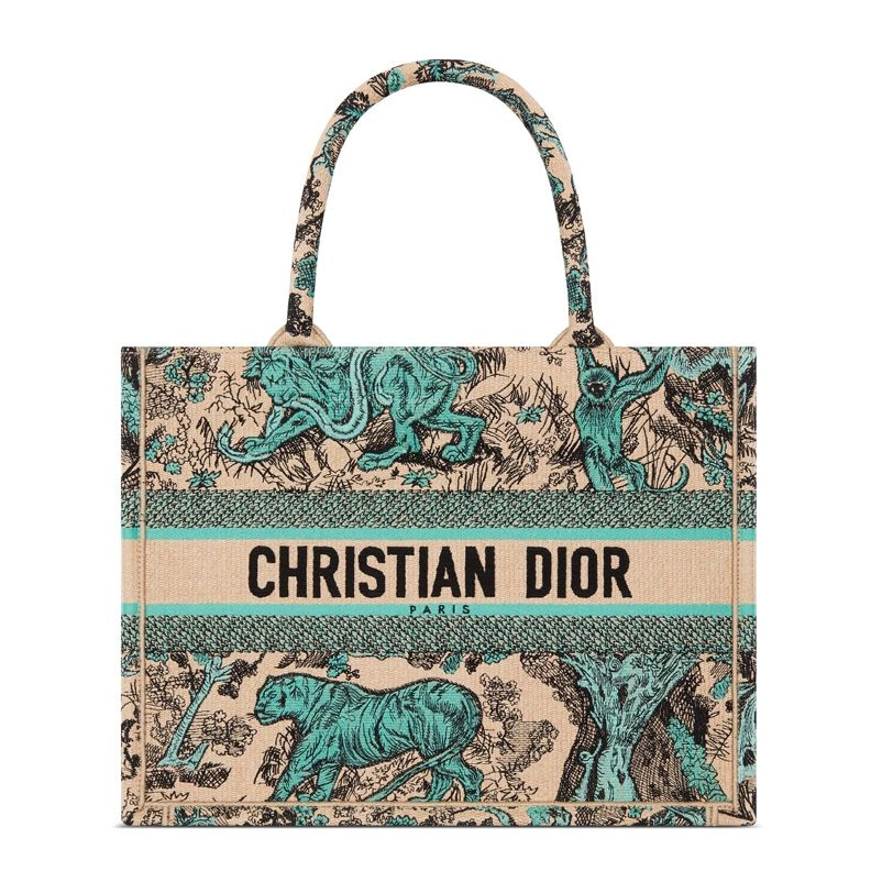 GoAnywhere 2094 Dior Book Tote In Toile de Jouy Sauvage Motif Canvas Beige Blue