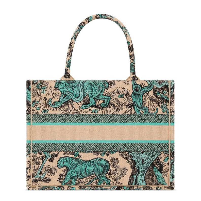 GoAnywhere 2094 Dior Book Tote In Toile de Jouy Sauvage Motif Canvas Beige Blue
