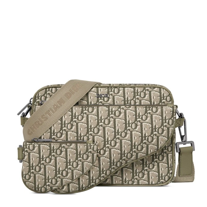 GoAnywhere 3732 Dior Saddle Triple Pouch In Oblique Motif Canvas Olive